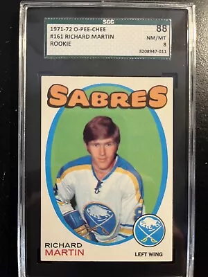 1971-72 O-Pee-Chee Richard Martin Rookie SGC 8  • $83