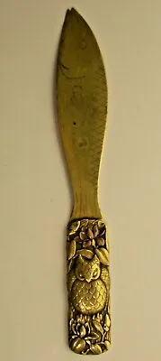 Antique Japanese Letter Opener Possibly Meiji Shakudo 10 Inches Long Mixed Metal • $180.40