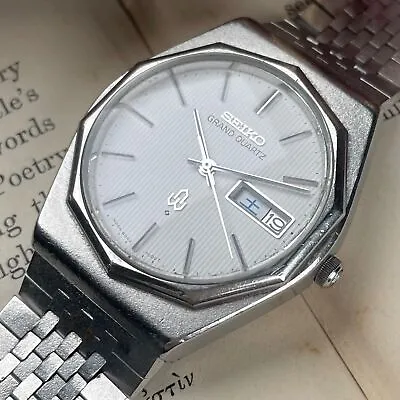 Seiko Grand Quartz 4843-7001 Vintage 1976 Day Date Quartz Mens Watch Auth Works • $981.26