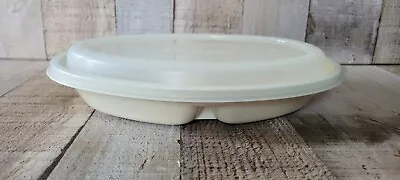 Vintage Rubbermaid Microwave Heatables Oval 0345 Divided Plate & LID Servin Save • $14.85