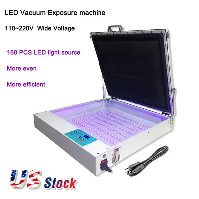 USA Tabletop Precise 20in X 24in 80W Vacuum LED UV Exposure Unit High Efficiency • $591.50