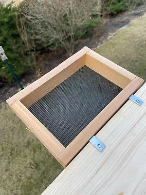 Small Size Cedar Platform Bird Feeder For Deck Railing Or Window Sills. • $13