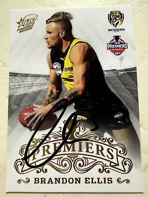 Brandon Ellis **hand-signed** Richmond Tigers 2019 Premiership Card • $20