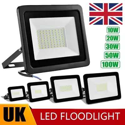 £4.99 • Buy 10-100W LED Floodlight Spot Light Watt Security Flood Lights Outdoor Garden Lamp
