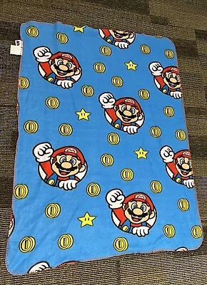 2018 Nintendo Super Mario Brothers Video Game Fleece Blanket 36x48 • $12.99