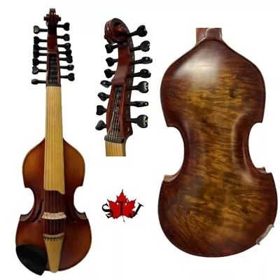 Baroque Style SONG Master Bird's Eye Maple 7×7 Strings 15  Viola D'Amore #15583 • $629.10