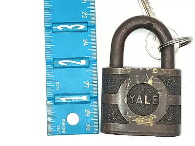 Vintage Heavy Duty Yale Padlock With Working Key • $14.95