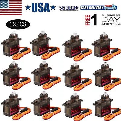 12PCS MG90S Micro Servo Motor Metal Gear 9G For RC Helicopter Airplane Car Robot • $34.19