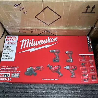 Milwaukee 2695-25CXH 18V 5 Tool Cordless Combo Tool Kit • $419