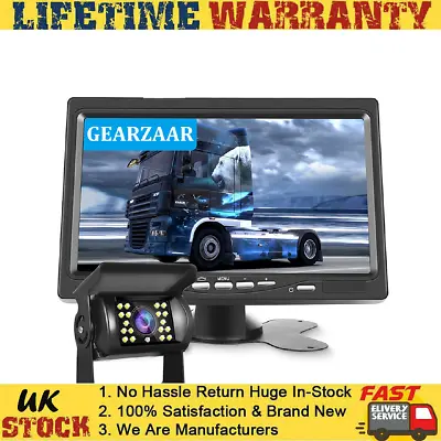 7  LCD Monitor Wired Car Reversing Camera For Truck Bus Van Rear View Kit Uxw • £36.95