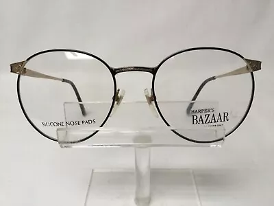 Vintage Harper’s Bazaar 8 Eyeglasses Sunglasses Round Black Gold  • $27.95