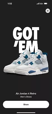 Size 11 - Air Jordan 4 Retro 2024 Military Blue • $285