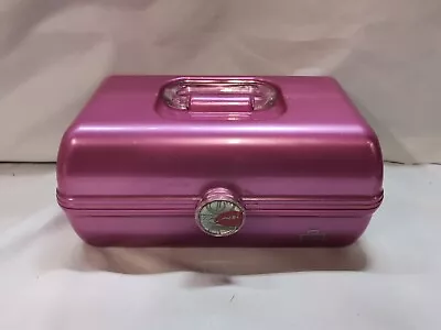 Vtg Caboodle Barbie Pink 80s 90s Tiered Makeup Jewelry Case Mirror And Tray  • $14