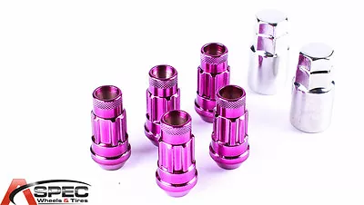 5pc 12x1.25 Lug Lock Purple Varrstoen V48 Open End Fit 240sx S13 S14 Sentra • $39.99