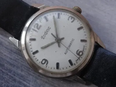 Zodiac Automatic 649 AS IS Wristwatch Swiss 1624 #003 • £149.99