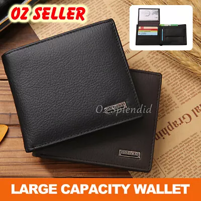$17.95 • Buy Genuine Mens Leather Wallet Cowhide Coin Purse Wallet Multiple Card Slots New OZ