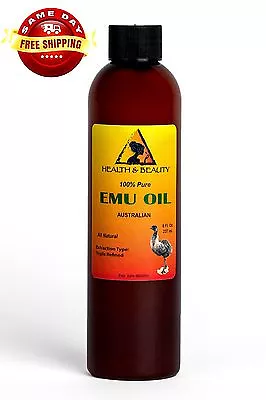 AUSTRALIAN EMU OIL ORGANIC TRIPLE REFINED By H&B Oils Center 100% PURE 8 OZ • $18.38