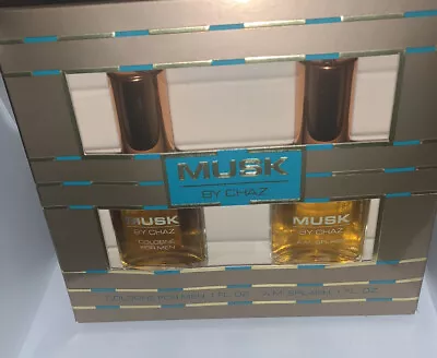 $34 • Buy Vintage Musk By Chaz Gift Set 1oz Cologne For Men And 1oz AM Splash