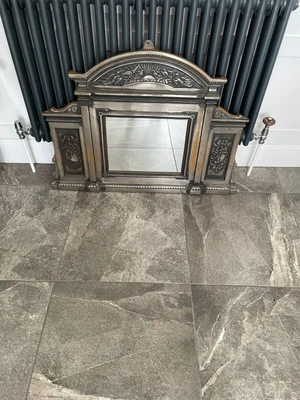 £140 • Buy Cast Iron Victorian Style Fireplace Mirror Mantle 