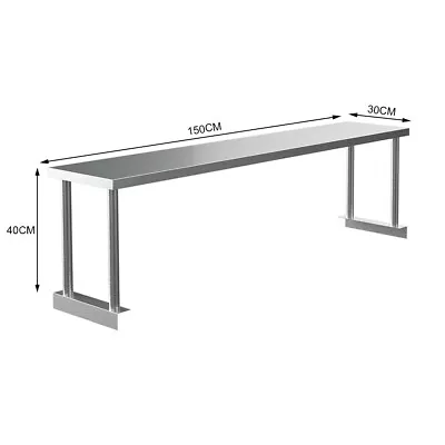 £59.95 • Buy 5FT Stainless Steel Catering Table Top Storage Shelf Kitchen Work Bench Top Rack