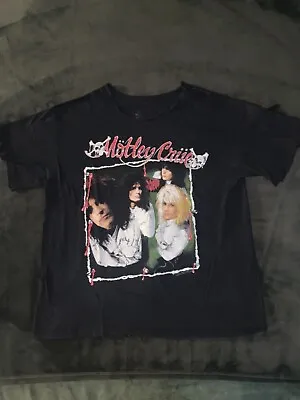 VTG 1989 Motley Crue Dr Feelgood Tour Shirt Cut Size L • $59.99