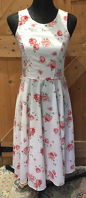 Beautiful Vintage Laura Ashley Floral Cotton Cottagecore Summer Dress Vgc Sz 8 • £19.99