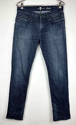 7 For All Mankind Skinny Jeans Womens Blue Size W33 Dark Wash • $32.95