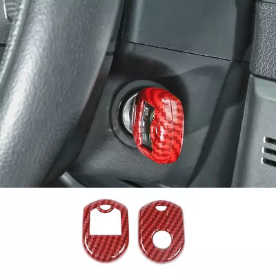 Car Key Fob Cover Skin Case Protector For Ford F150 & Mustang 10-14 Red Carbon • $16.99