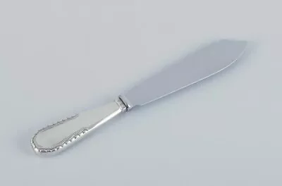 Georg Jensen Viking Cake Knife In 830 Silver.  Raadvad Stainless Steel Blade. • $250