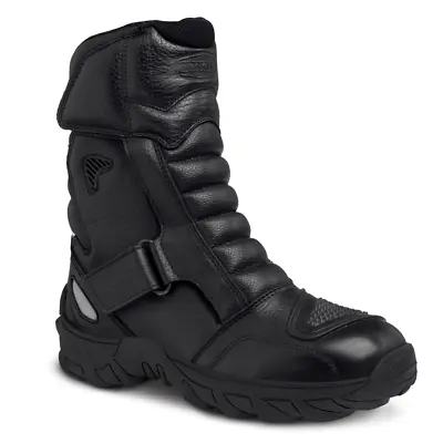 WL76222 Motorcycle Touring Sport BootsBlack Riding BootsCruiser Boots Leather • $89