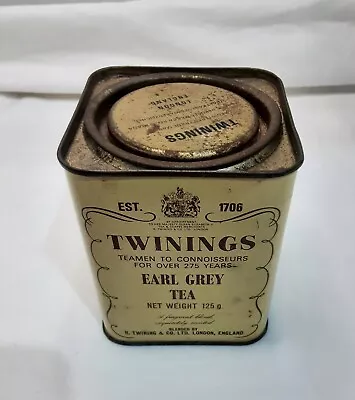 Vintage Twinings Earl Grey Tea Tin 125g Made In England • $11