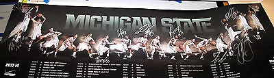  2013-14 Michigan State Spartans TEAM SIGNED Mens Basketball Schedule Poster E • $89