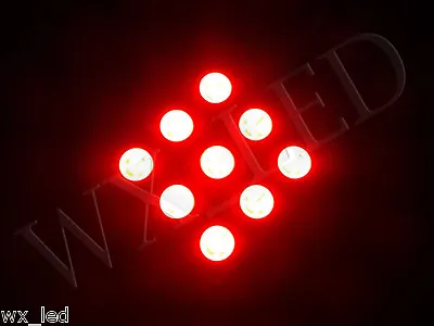 Red 9 LED 5050 Smd Map Dome Panel DE3175 DE3022 194 921 168 157 T10 Festoon  • $8