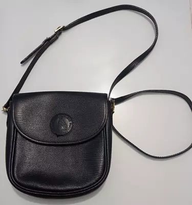 Women's FRANÇOIS MAROT PARIS Vintage Black Leather Crossbody Bag 8 X 8  Handbag • $69.99