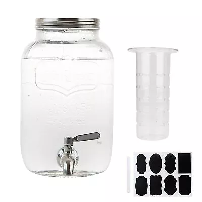 Beverage Dispenser Mason Jar With Lid Leak Free 1 Gallon Entertainment Glass... • $36.43