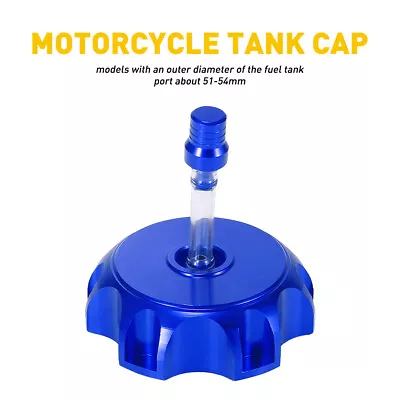 Blue Fuel Gas Tank Motorcycle Cap For Cover 51-54mm Car Auto Replacement V • $12.99