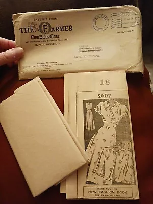 Vintage  The  Farmer  Mail Order Dress  Pattern #2607-Sz 18. UNUSED FROM 1940s. • $15.70