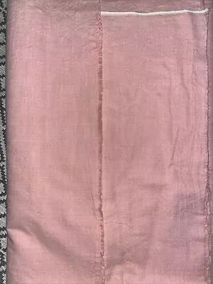 Vtg Cotton Fabric 36”x 144”  Lightweight Chambray Like (white Warp) Rose Color • $15