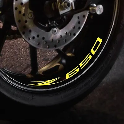 For Kawasaki Z650 17-19 18 Racing 17'' Decal Wheel Rim Sticker Yellow • £31.94