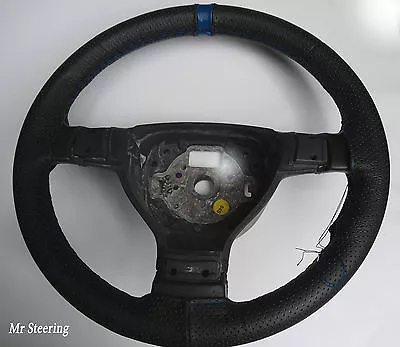 Fits Vauxhall Vectra B Real Perforated Leather + Blue Strap Steering Wheel Cover • $36.25