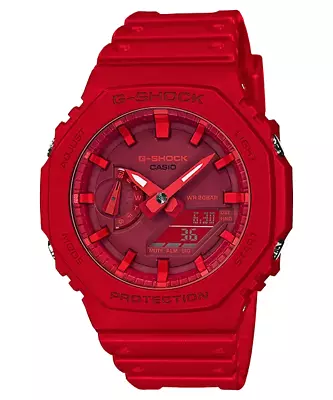 Casio G-Shock GA2100-4A Analog Digital Red Watch Lightweight Analog Series • $79.99