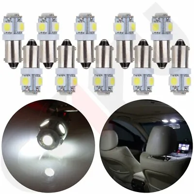 10X White BA9S 5SMD LED Instrument Gauge Light Bulbs 1892 1893 3886X For Ford • $8.51