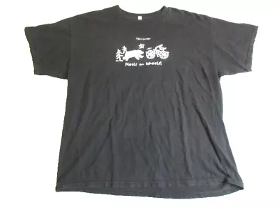 Meals On Wheels Shirt Adult Extra Large Funny Bear Chasing Biker Vancover Mens • $18.04