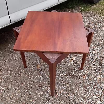 Mid Century Mahogany Swivel TV Table / End Table  (ET447) • $269.10