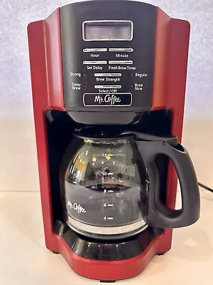 Mr. Coffee 12 Cup Quick Brew Coffeemaker Model BVMC-EHX33R Used (see Pics) Red • $18.95