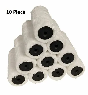 10 X Replacement Paint Roller Sleeves Spare Emulsion 4  Mini Rollers Medium Pile • £5.29