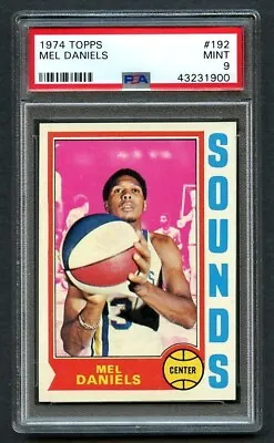 1974 Topps Basketball MEL DANIELS #192 PSA 9 MINT Memphis Sounds • $69.95