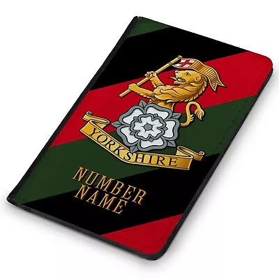 Personalised Military Passport Case Yorkshire Regiment Travel Card Holder TR46 • £8.95