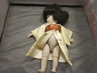 VINTAGE ORIENTAL Doll W/ China Body Arms And Legs  Antique Doll With Dress DIANA • $19.99