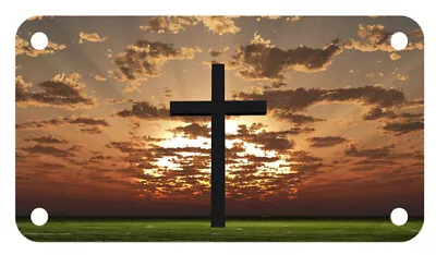 Christian Cross Sky 4  X 7  ATV Motorcycle License Plate Christian Emblem  • $13.57